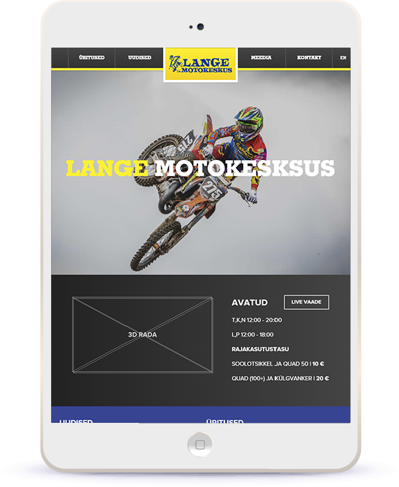 Lange homepage in a iPad