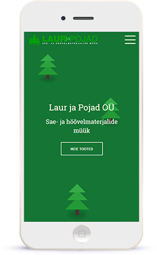 Laur ja Pojad homepage in a iPhone