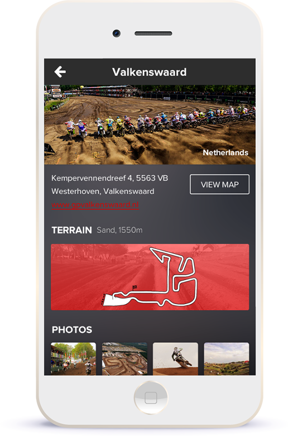 Motocross track page