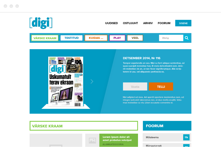 Featured work - Digi website